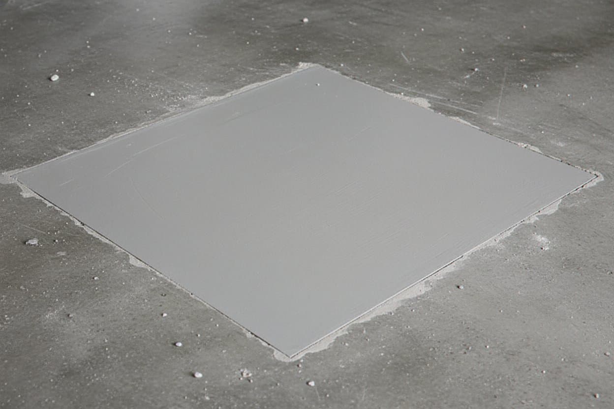 Failed coating one side, repaired flake other.