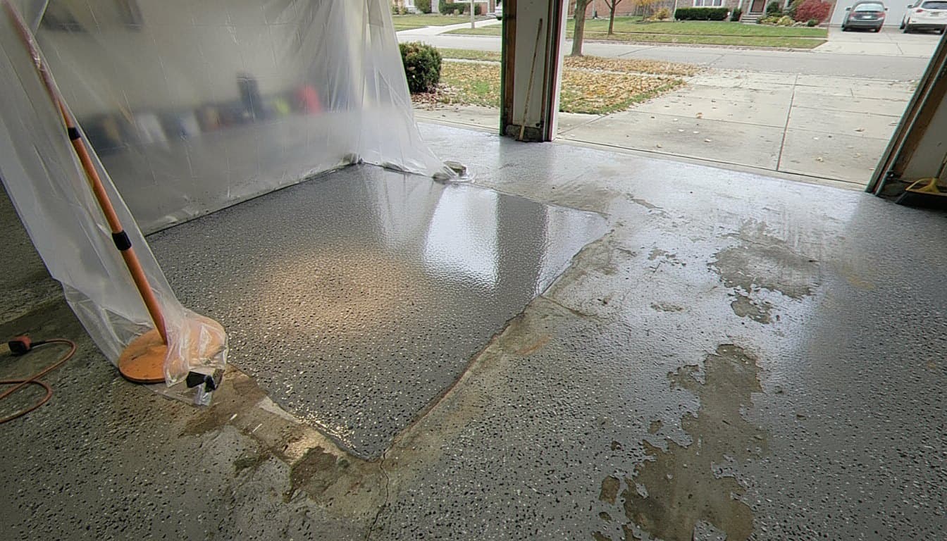 Dearborn garage after repair and recoat.